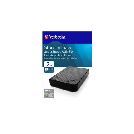 Verbatim Store n Save 2000GB Nero disco rigido esterno 47683