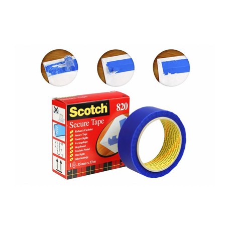 Scotch Rotolo Scotch Adesivo Secure Tape Blu 35 mm x 33 Mt 93007