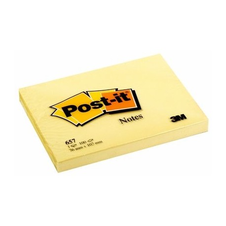 Post It 657 Rettangolo Giallo 100fogli pouch autoadesiva 23758