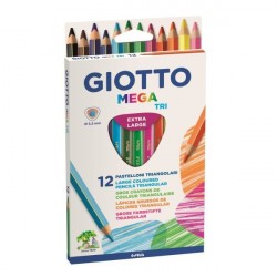 Giotto Mega Tri Multi 12pezzoi pastello colorato 220600
