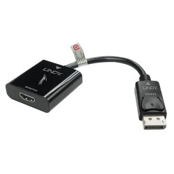 Lindy 41068 DisplayPort 1.2 HDMI Nero cavo di interfaccia e adattatore LINDY41068
