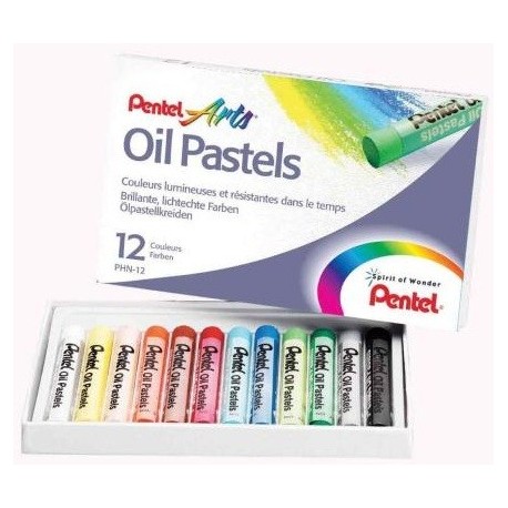 Pentel 0100524 Oil pastel Multicolore 12pezzoi pastello