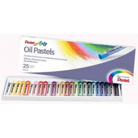 Pentel 0100525 Oil pastel Multicolore 25pezzoi pastello