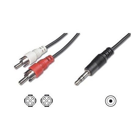 Nilox NX090703101 1.5m 3.5mm 2 x RCA 3.5mm Nero cavo audio