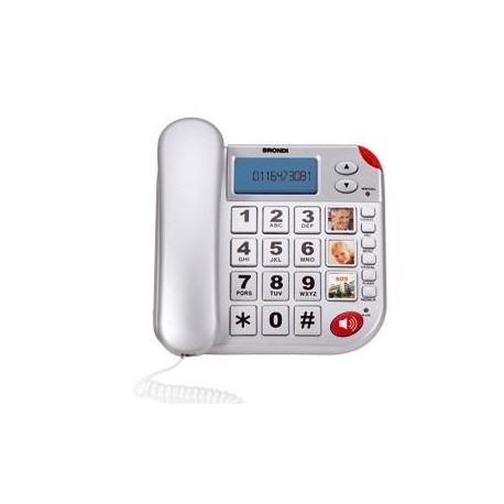 Brondi Super Bravo Plus Telefono analogico Identificatore di chiamata Bianco BRNSUPERBRAVOPL