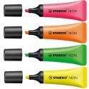 Stabilo 7210-1 Punta smussata Verde, Arancione, Rosa, Giallo 10pezzoi evidenziatore