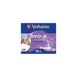 Verbatim DVD R Wide Inkjet Printable ID Brand 4.7GB DVD R 10pezzoi 4350810