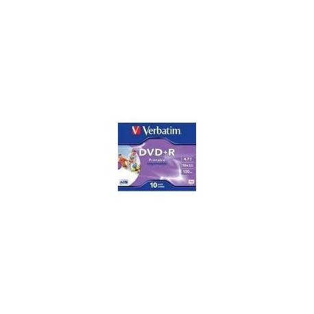 Verbatim DVD R Wide Inkjet Printable ID Brand 4.7GB DVD R 10pezzoi 4350810