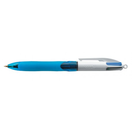 BIC 4 Colours Grip Clip on retractable ballpoint pen Medio Nero, Blu, Verde, Rosso 12pezzoi 8871361