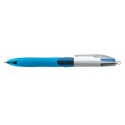 BIC 4 Colours Grip Clip-on retractable ballpoint pen Medio Nero, Blu, Verde, Rosso 12pezzoi 8871361