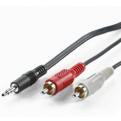 Nilox 1.5m 3.5mm 2xRCA 1.5m 2 x RCA 3.5mm Nero cavo audio NX090102101