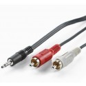 Nilox 1.5m 3.5mm 2xRCA cavo audio 1,5 m Nero NX090102101
