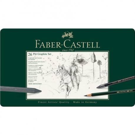 Faber Castell SET METALLO PITT MONOCR. 26 PZ