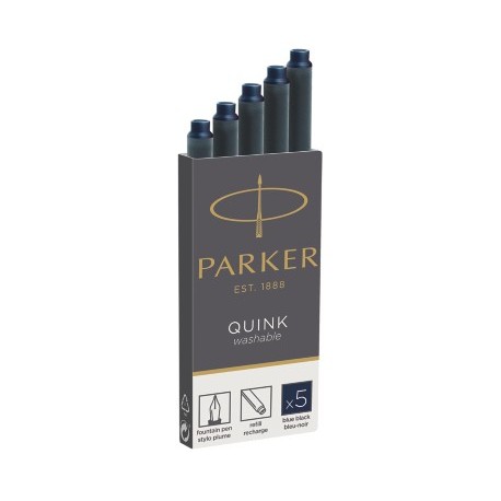 Parker 1950385 Nero, Blu 5pezzoi ricaricatore di penna