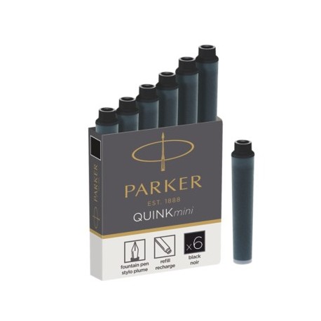 Parker 1950407 ricaricatore di penna Black 6 pcs