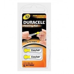 Duracell DA10 ACUSTICA Zinco aria 1.4V batteria non ricaricabile DU78