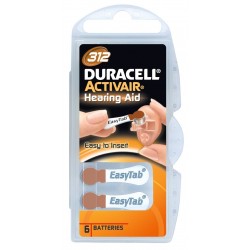 Duracell 312 Zinco aria 1.4V batteria non ricaricabile DU79