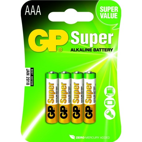 GP Batteries Super Alkaline AAA Alcalino 1.5V batteria non ricaricabile IC GP5507
