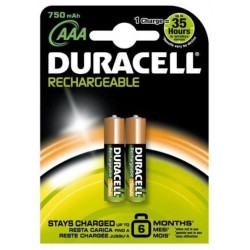 Duracell Stays Charged, AAA batteria ricaricabile Nichel Metallo Idruro NiMH 750 mAh 1,2 V 81390943