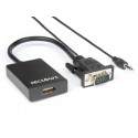 Hamlet XVAVGA-HDMA cavo e adattatore video VGA D-Sub HDMI tipo A Standard Nero