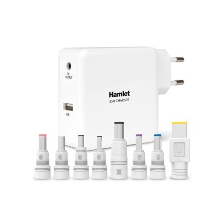 Hamlet Notebook Charger alimentatore universale da 65w per notebook e dispositivi mobili XPWNB65U