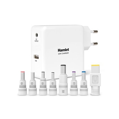 Hamlet Notebook Charger alimentatore universale da 65w per notebook e dispositivi mobili XPWNB65U