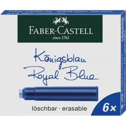 Faber Castell CARTUCCE X STILOGRAFICA BLU 6PZ