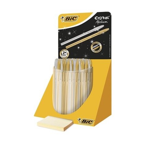 BIC CF40 CRISTAL MEDIUM ORO ARGENTO