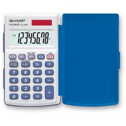 Sharp EL 243EB Tasca Calcolatrice di base Blu, Bianco calcolatrice EL243EB