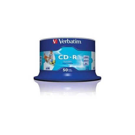 Verbatim CD R AZO Wide Inkjet Printable CD R 700MB 50pezzoi 4343850