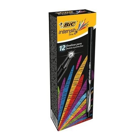 BIC CONF12 PENNA P.FIBRA 0 4MM COL.NERO