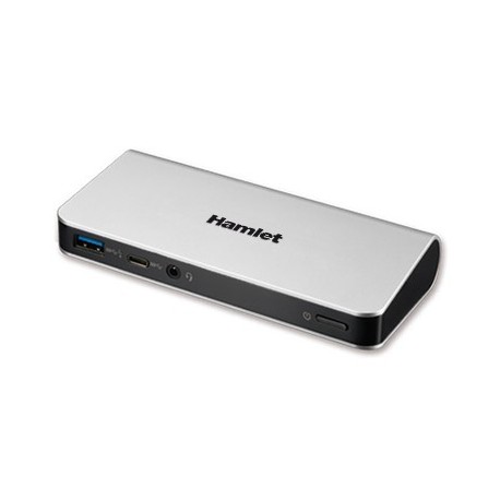 Hamlet Docking Station collega due display HDMI e DP con 4 porte usb 3.0, LAN e audio HDOCKS500C