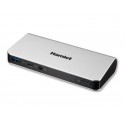 Hamlet Docking Station collega due display HDMI e DP con 4 porte usb 3.0, LAN e audio HDOCKS500C