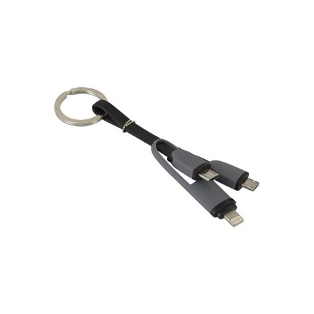 Nilox P019 RC MLMM cavo per cellulare Micro USB Micro USB iOS Lightning Nero, Grigio