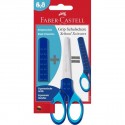 Faber-Castell 181549 forbici da cancelleria Taglio a zig zag Blu Forbici per attività manuali, Universale