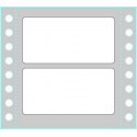 Tico TAB1-0723 etichetta autoadesiva Bianco Rettangolo Permanente 4000 pezzoi