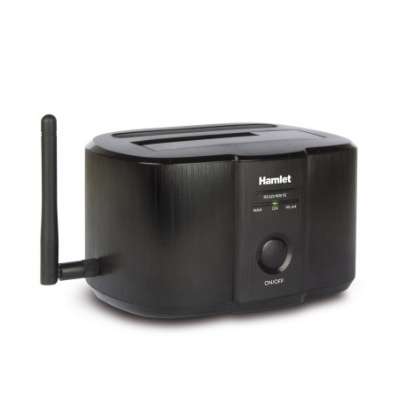 Hamlet Wi Fi Docking Station per hard disk sata da 2,5 o 3,5 HXDDWIFI