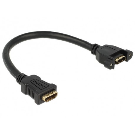 DeLOCK 0.25m 2xHDMI cavo HDMI 0,25 m HDMI tipo A Standard Nero ICOC HDMI 4PNL