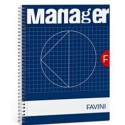 Favini Spiral Manager quaderno per scrivere 80 fogli Blu, Bianco A293814