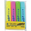 Tratto Video marcatore permanente Blu, Verde, Rosa, Giallo 4 pezzoi 830800