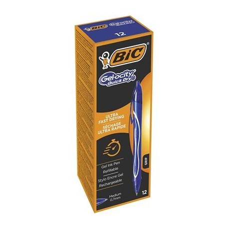 BIC CONF12 PENNE GEL OCITY QUICK BLU