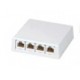 Panduit 4 port Outlet Without Moduls 4 x RJ 45 Bianco cavo di interfaccia e adattatore CBX4AW AY