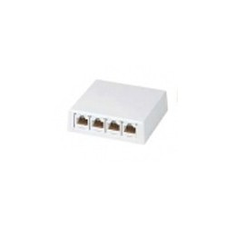 Panduit 4 port Outlet Without Moduls 4 x RJ 45 Bianco cavo di interfaccia e adattatore CBX4AW AY