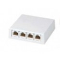 Panduit 4-port Outlet Without Moduls divisore di rete Bianco CBX4AW-AY