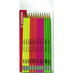 Stabilo 12 Swano fluo matite Hb con gommino T12110 490712