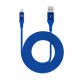 Celly USB LIGHTNING COLOR 3M BL