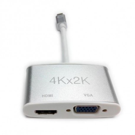 Nilox MiniDP M VGAHDMI F Mini DisplayPort VGAHDMI Grigio NX080200115