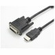 Nilox NX080200101 cavo di interfaccia e adattatore HDMI DVI D Nero