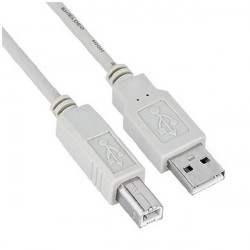 Nilox 1.8m USB 2.0 cavo USB 1,8 m USB A USB B Bianco NX090301105