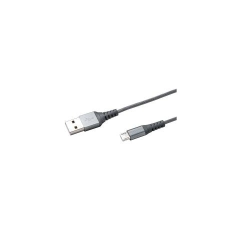 Celly USBMICRONYLSV cavo USB 1 m USB A Micro USB A Argento